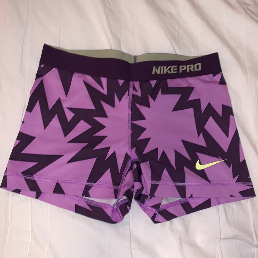 Purple printed Nike Pro spandex size M